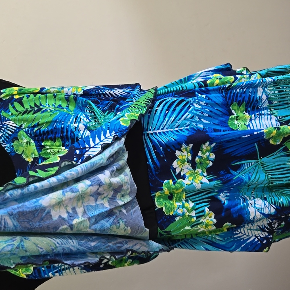 T53 Roz &Ali Tropical Tank Top Handkercheif Hem Lightwright Breezy "Vacay Ready" - Picture 4 of 10